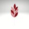 Red Velvet Stripe Leaf Spray Candy Cane Christmas Pick-XS221730
